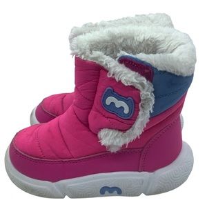 BMCityBM boots winter snow pink blue Size 2